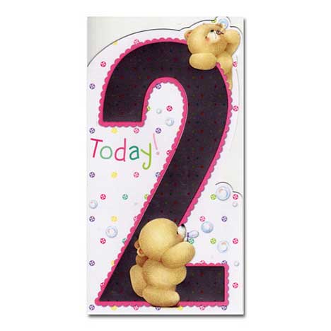 2nd Birthday Forever Friends Card